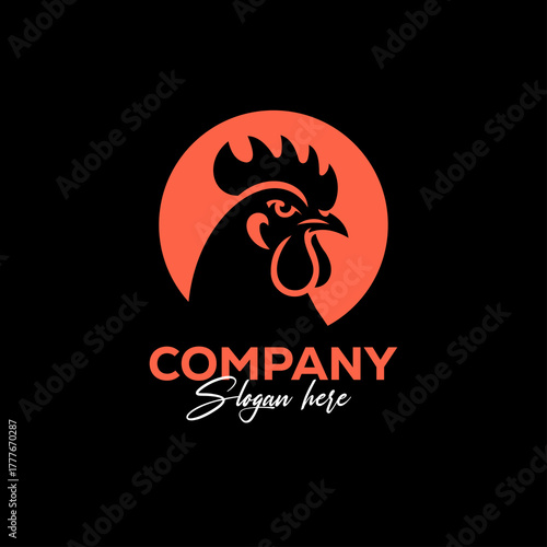 Bold rooster logo design symbolizes strength and leadership, perfect for modern brands seeking an iconic, memorable identity.