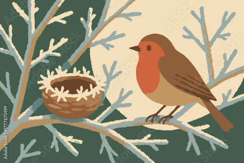 No icon style numbers characters scene product vector warm frosty bird text