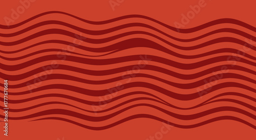 Wavy stripes in varying shades of reddish brown create an abstract pattern