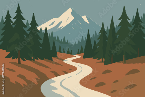 Trail text characters labels sustainable winter any mountain no icon style numbers