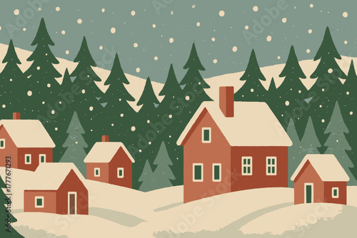 Tools models numbers letters any icon no snowy serenity layout village illustration