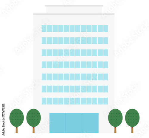 High-rise building illustration.