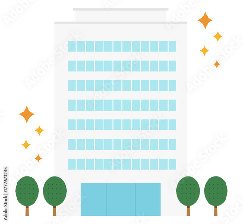 High-rise building illustration.
