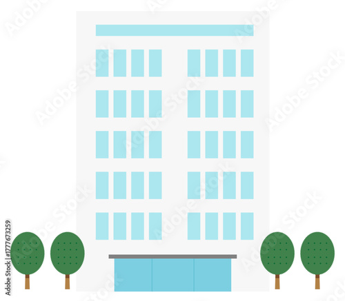 High-rise building illustration.