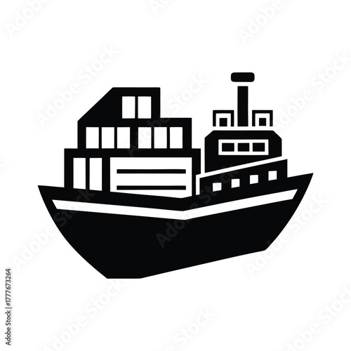 Export Cargo Ship Icon