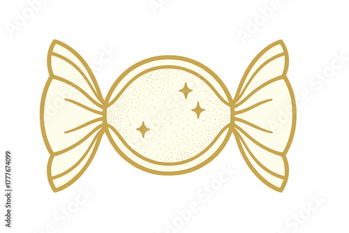 Candy design featuring a simple and elegant style with soft lines and sparkles for artistic inspiration