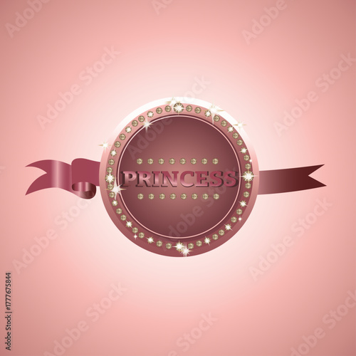 vector illustration of a vintage label with ribbon  1st place