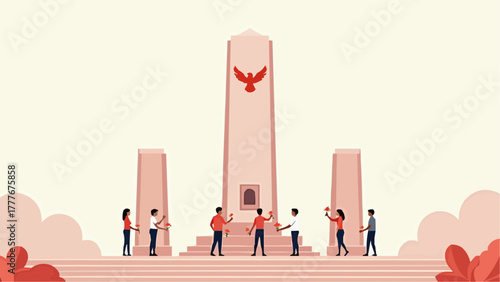 Tribute to Indonesian Heroes Vector Illustration
