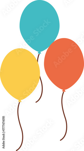 Colorful Birthday Party Elements