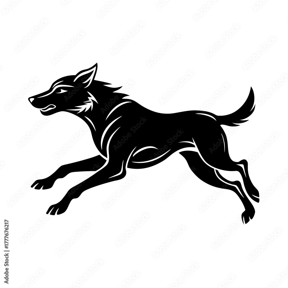 Fototapeta premium vector illustration of a dog