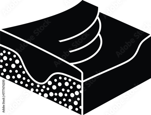 Cross-section of layered geological formation illustration
