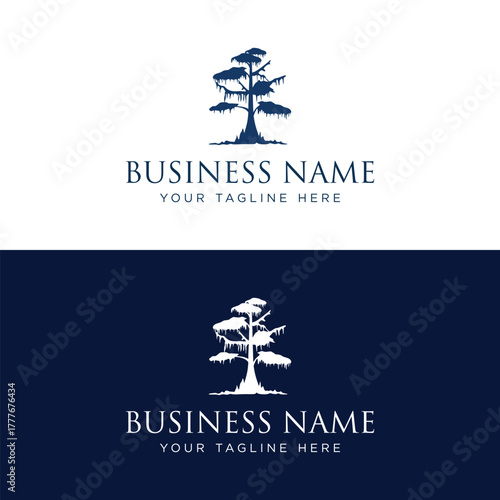 Elegant Cypress Tree Nature Logo
