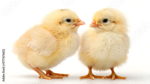 Wallpaper Mural two little baby chickens isolated Torontodigital.ca