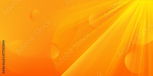 Abstract orange background with circles. Vector illustration