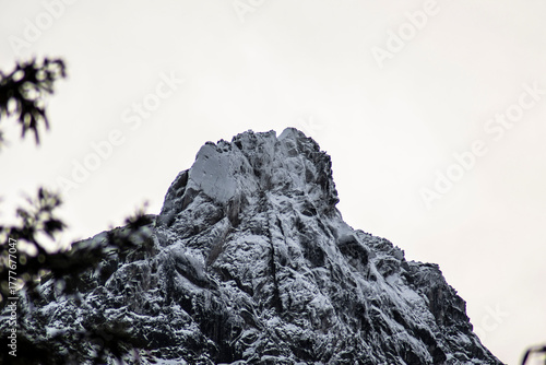snow-capped mountain peaks of the Polish Tatra Mountains
