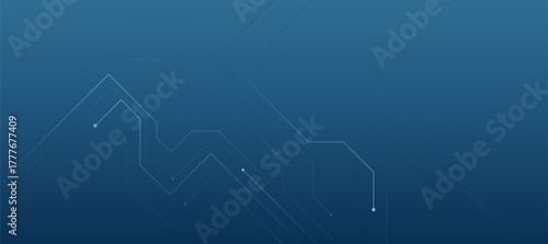 Abstract Blue Technology Circuit Board Background
