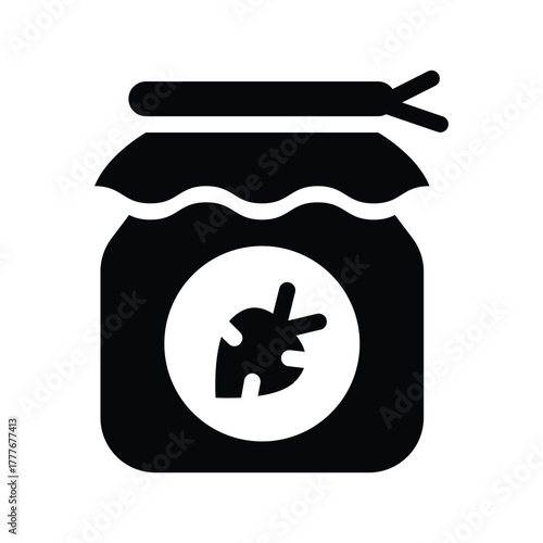 jam jar glyph icon illustration vector graphic.eps