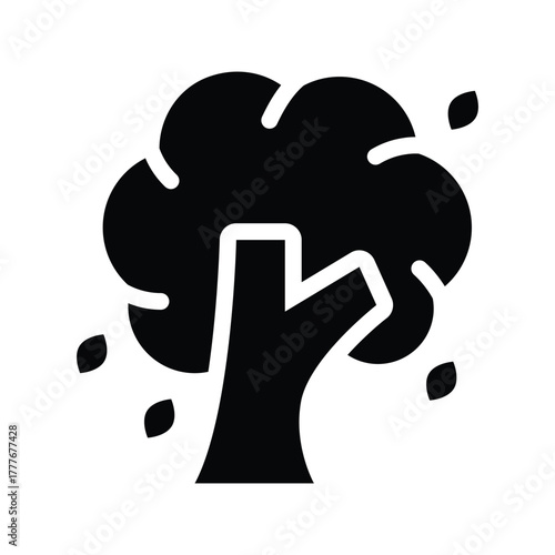  autumn tree glyph icon illustration vector graphic.eps