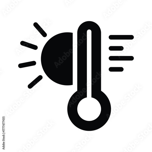  temperature glyph icon illustration vector graphic.eps