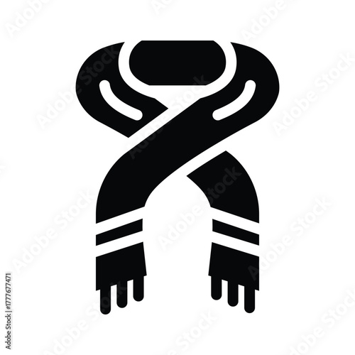 scarf glyph icon illustration vector graphic.eps
