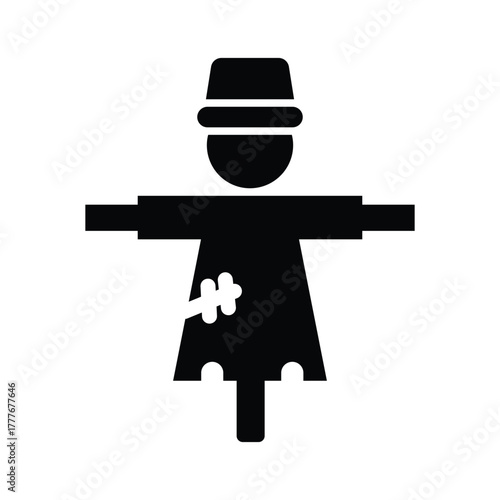 scarecrow glyph icon illustration vector graphic.eps