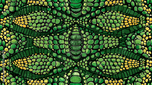 Vector illustration of alligator skin texture, showing detailed scales, rough surface pattern, perfect for leather design, fashion, and backgrounds