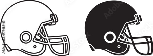 american football helmet vector icon
