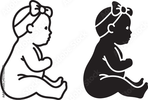 baby girl  vector icon design
