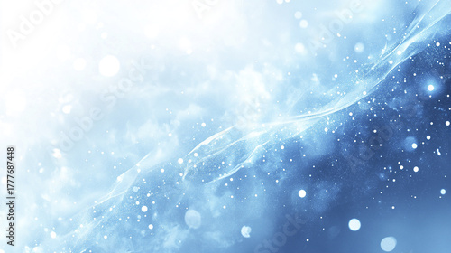 Wallpaper Mural Soft blue abstract background with glowing light particles and misty texture creating calm and dreamy atmosphere with smooth gradient from white to deep blue Torontodigital.ca