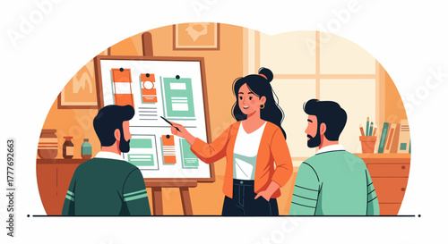 Presentation Of Design Project For Business Partners Meeting Concept