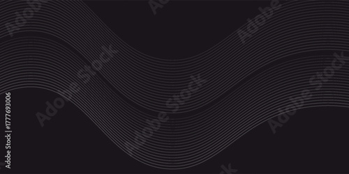 Luxurious and Elegant Blue and Gold Wavy Background with Golden Lines and Glowing Light. Can be Used for Award, Banner, Card, Nomination, Ceremony, Formal Invitation or Certificate Design