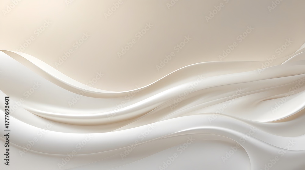 Obraz premium Elegant flowing white silk fabric abstract background for beauty and luxury concepts