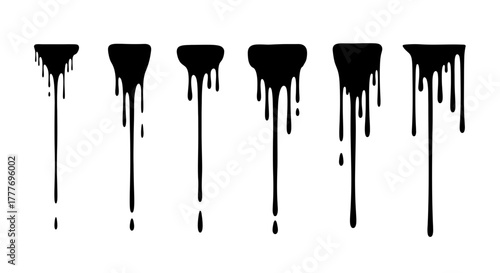Black Paint Drips A Collection of Dripping Paint Designs.