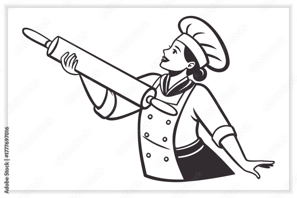 Obraz premium Hand Drawn Bakery Elements and Pastry Shop Vector Pack