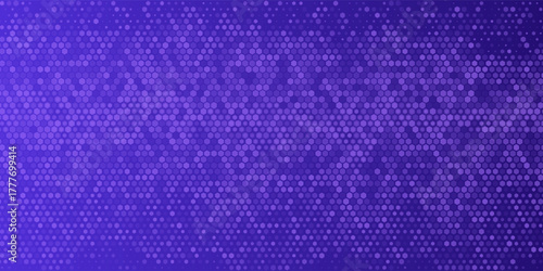 Purple glowing pixel dot pattern. Violet color mosaic pattern backdrop. Abstract neon technology grid wallpaper. Vector modern business, science, healthcare, medicine, presentation design background