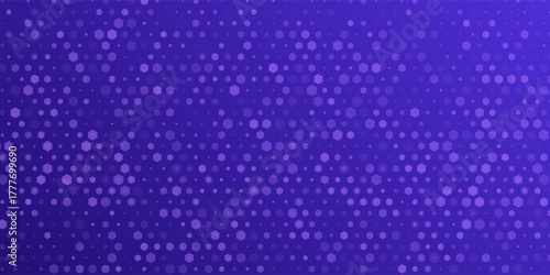 Purple glowing pixel dot pattern. Violet color mosaic pattern backdrop. Abstract neon technology grid wallpaper. Vector modern business, science, healthcare, medicine, presentation design background