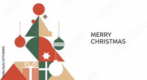 Abstract Geometric Christmas Tree Design