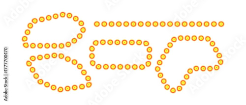 Orange Dot Shapes on White Background