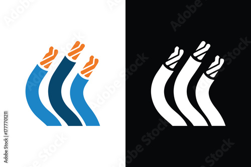 Electrical wire and cable logo design