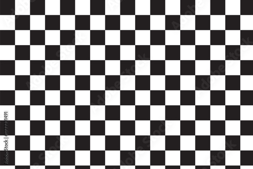 Black and white checkered line seamless pattern repeating banners of racing flag stripe speed texture