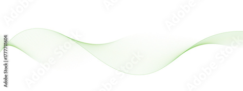 Elegant green wave flowing across a clean white backdrop for modern designs and creative projects