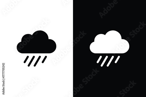 Simple cloud representing rain and weather