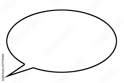 empty comic speech bubble for cartoon dialogue