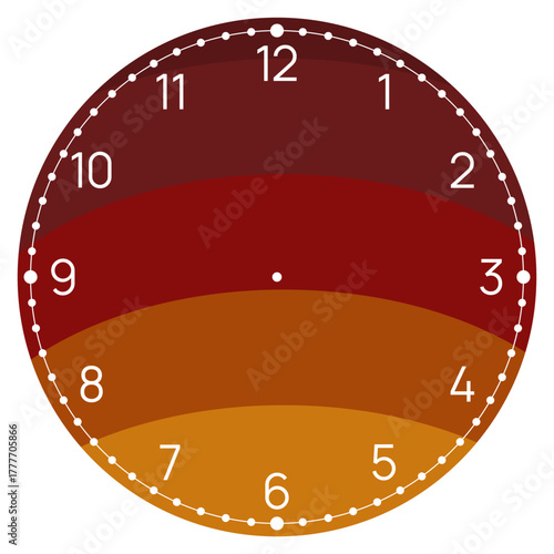 Retro Brown Clock Face – Warm Earth Tone Wall Clock Design
