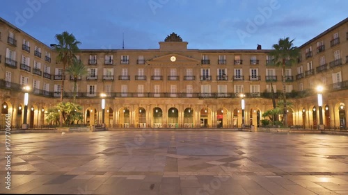 The Plaza Nueva or Plaza Barria ('New Square') of Bilbao is a monumental square of Neoclassical style built in 1821
