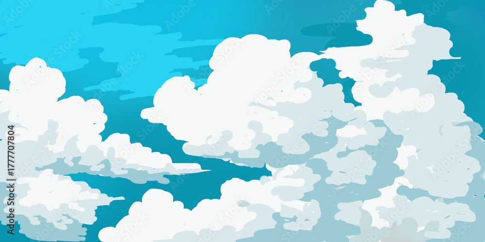 Obraz premium blue sky with clouds 