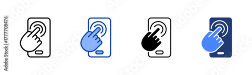 Touchscreen icon set multiple style collection