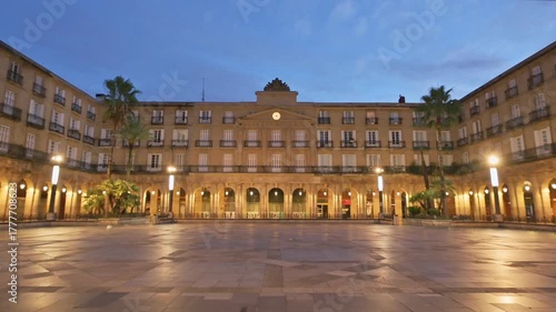The Plaza Nueva or Plaza Barria ('New Square') of Bilbao is a monumental square of Neoclassical style built in 1821