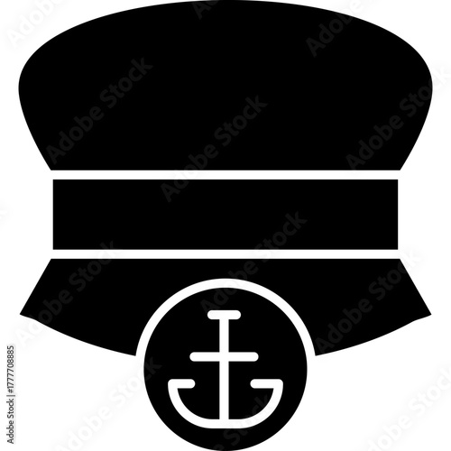 Captain Cap Icon Vector Element