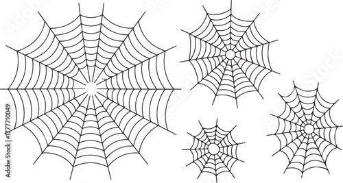 Spiderweb Collection Halloween Cobweb Netting Horror Decoration Graphic Spider Web Elements